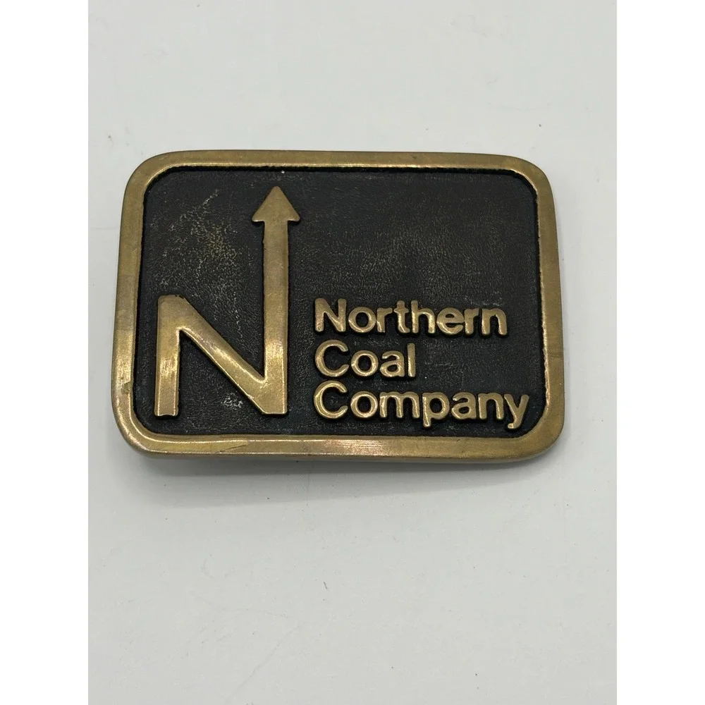 1980 Northern Coal Company‎ Meeker Operations Solid Bronze Vintage Belt Buckle
